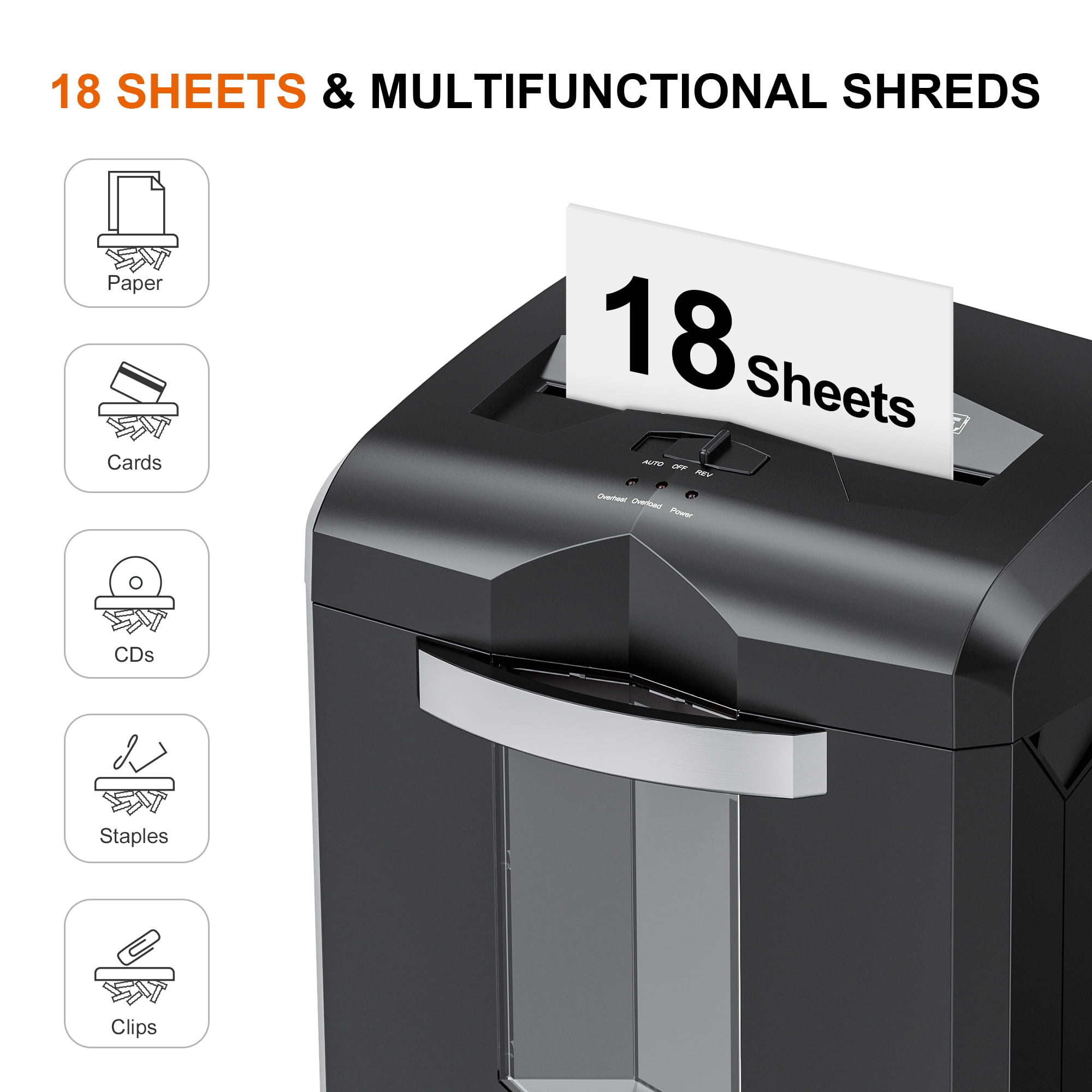 Bonsaii Heavy Duty 18-Sheet Cross-Cut Personal Document and Card
