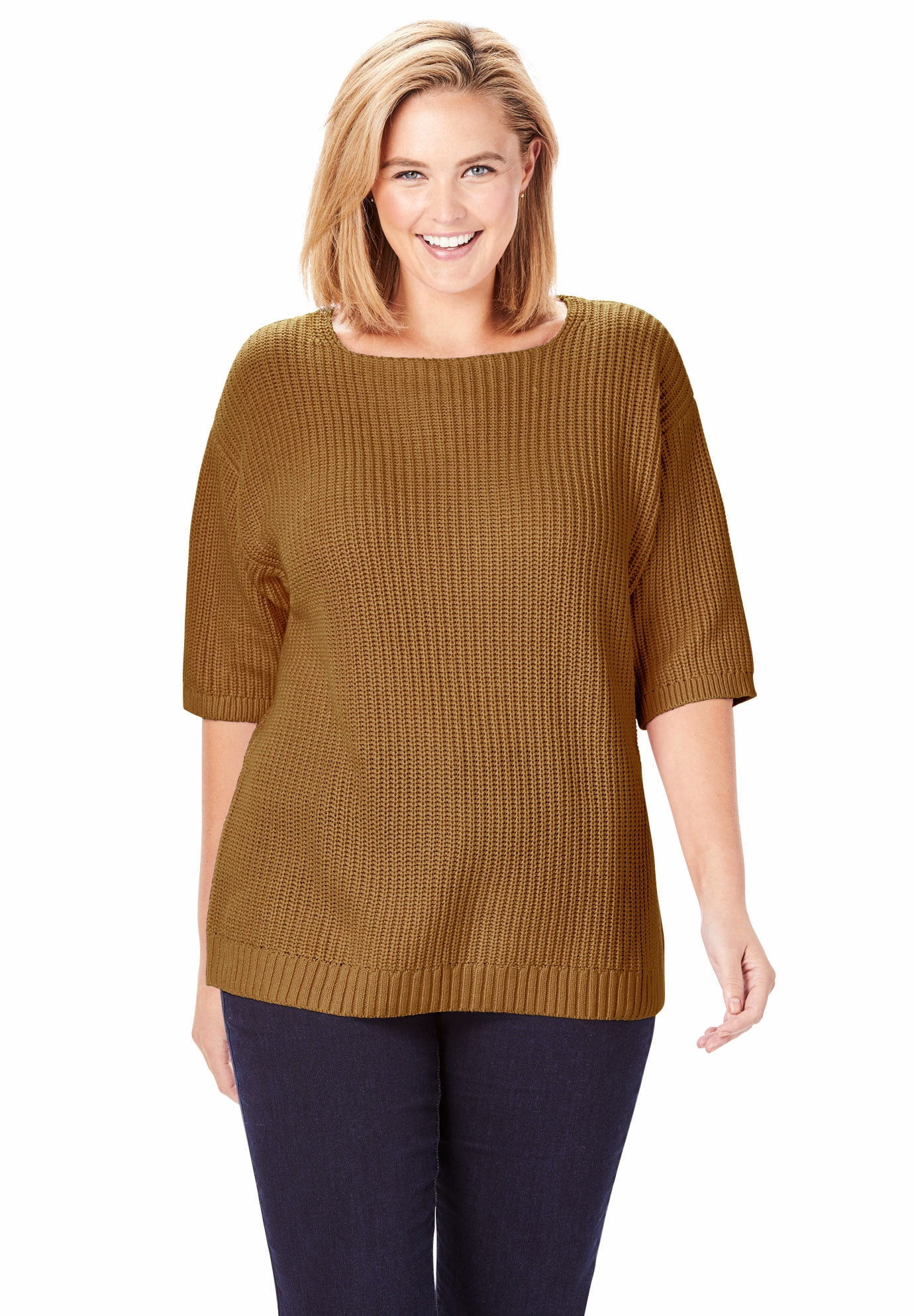 three quarter sleeve sweaters