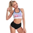 thumbnail image 3 of Game Kirby Women's Sports Bras Racerback Padded Workout Slimming Tank Tops Camisole Yoga Vest Activewear Fitness Running Crop Top, 3 of 6