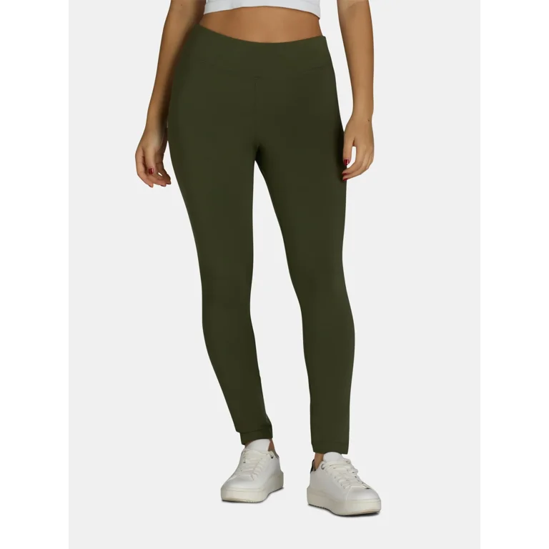 Time and Tru Women's High-Rise Ankle Knit Leggings, Available in