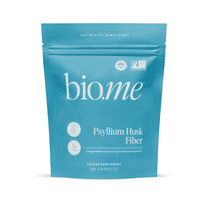 Bio.me Psyllium Husk Fiber Supplement Capsules for Regularity & Bloating Support – 30 Servings, 180 Count