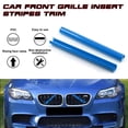 thumbnail image 4 of Xotic Tech Front Grille Insert Trims Stripes, Front Center Kidney Grilles Trim Compatible with BMW 5 X1 X2 Series F07 F10 F11 F48 F39 (Blue), 4 of 8