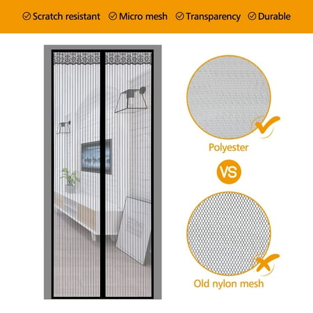 Pathonor 36 X83 Magnetic Screen Door With Full Frame Stick Bug