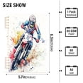 thumbnail image 3 of WOBOGO Watercolor Enduro Motorcycle Notebook College Horizontal Grid Paper Ink Spill Resistant Water Resistant Cover 8.3x5.7x0.4in, 3 of 8