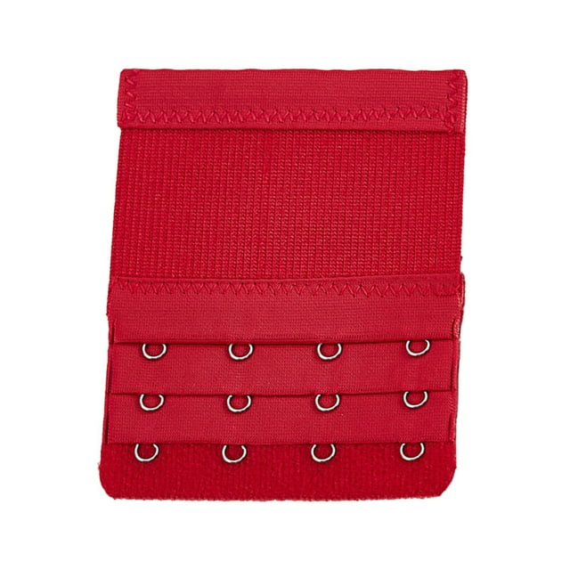 Extenseurs de Bretelles Respirants 3 Rangées 4 Crochets Réglables Accessoires de Brassière Clips de Remplacement sous-Vêtements Rouge Vin
