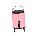 thumbnail image 1 of Dispensador de bebidas frías y calientes, barril aislado con grifo, dispensador de bebidas aislado, cubo para té con leche para casas de té y oficinas 10L Rosa, 1 of 8