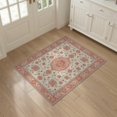 thumbnail image 3 of ODIKA Peach Boho Medallion With Vintage Floral Scroll And Bordered Trellis Non-Slip Chair-Friendly for Home Office, Hallway, Laundry Room, 3 of 7