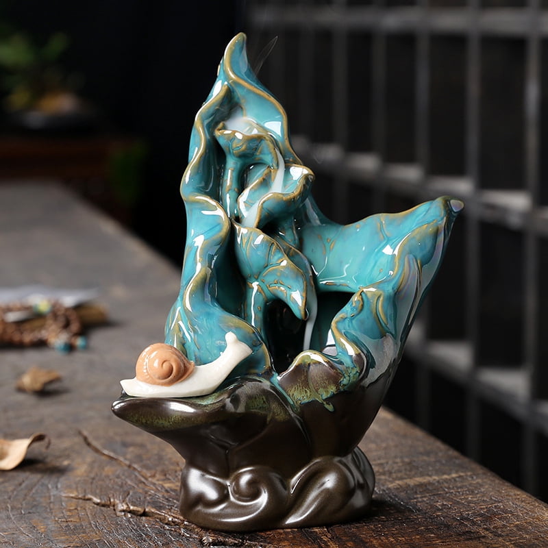 Creative Snail Backflow Incense Holder Household Indoor Tower Aroma Sandalwood Incense Burner Tea Ceremony Decoration