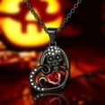 thumbnail image 2 of Gothic Black Skull Necklace Heart Crystal Punk Pendants Halloween Gifts for Women Christmas Gifts, 2 of 6