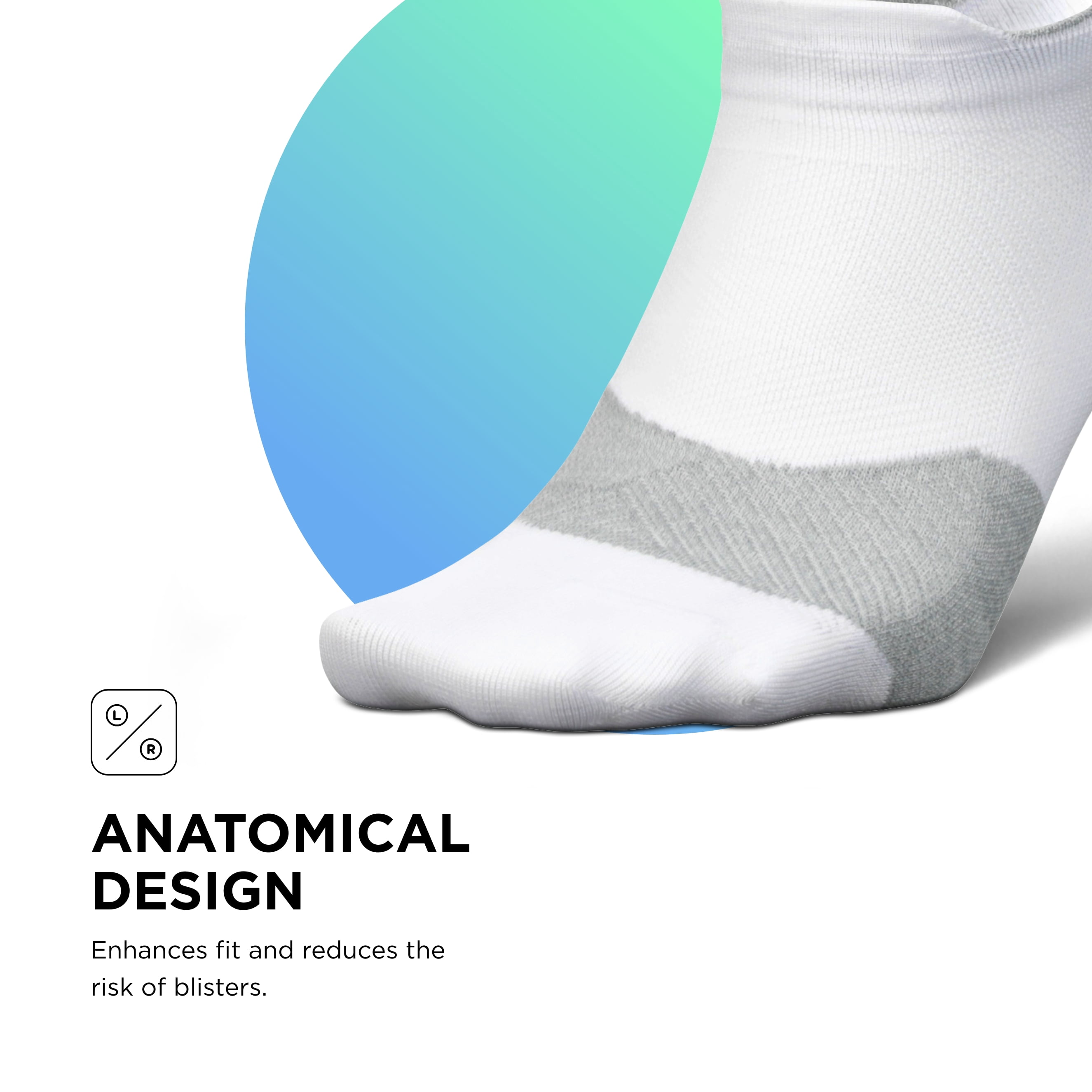 Feetures Elite Ultra Light Cushion Ankle Socks - Sport Sock with Targeted Compression - New White, M (3 Pair)