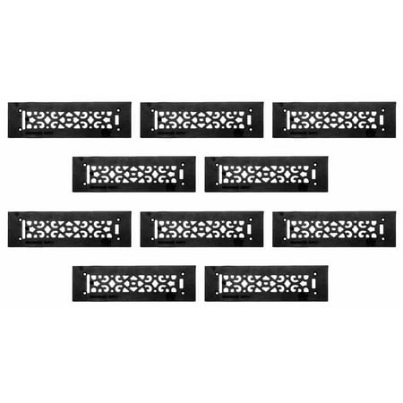 

10 Heat Air Grille Cast Victorian Overall 3 1/2 x 12 | Renovator s Supply