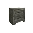 thumbnail image 4 of Castle Place Traditional 2 Drawer Wooden Nightstand, Dark Grey, 4 of 8