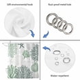 thumbnail image 5 of Sage Green Coastal Waterproof Fabric Shower Curtain,Ocean Coral Starfish Shell Seahorse Waterproof Fabric Shower Curtain for Bathroom Curtains Bathtubs Shower Curtains with 12 Hooks Stall 54x78in, 5 of 8