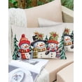 thumbnail image 6 of Winter Snowman Throw Pillow Cover,Snowflake Seasonal Rustic Christmas Rectangle Decorative Pillow Case Protector Soft Cushion Cover Lumbar Pillowcase for Couch Sofa Bedroom Car Chair Decor 24x36 Inch, 6 of 8