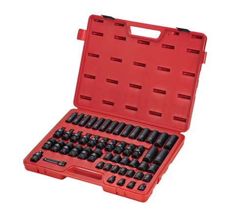 74pc Sunex Tools 1//4/" Drive SAE /& Metric Master Impact Socket Set with Case 1874