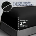 thumbnail image 4 of Swift Home  Double Brushed Microfiber 18-21-Inch Extra-Deep Pocket Single Fitted Sheet Twin XL - Navy, 4 of 5