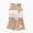002 Khaki, variant on Baby Boys Outfits 2Pcs Summer Clothes Sleeveless Tank Top + Lightweight Shorts Set Contrast Color Toddler Kaprioy Baby Boy Clothes 3 6 9 12 18 24 Months 2T 3T