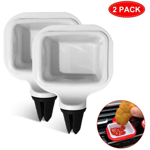 Dip Clip incar Sauce Cup Holder Set 2pcs Ketchup Mini Dipping Cups
