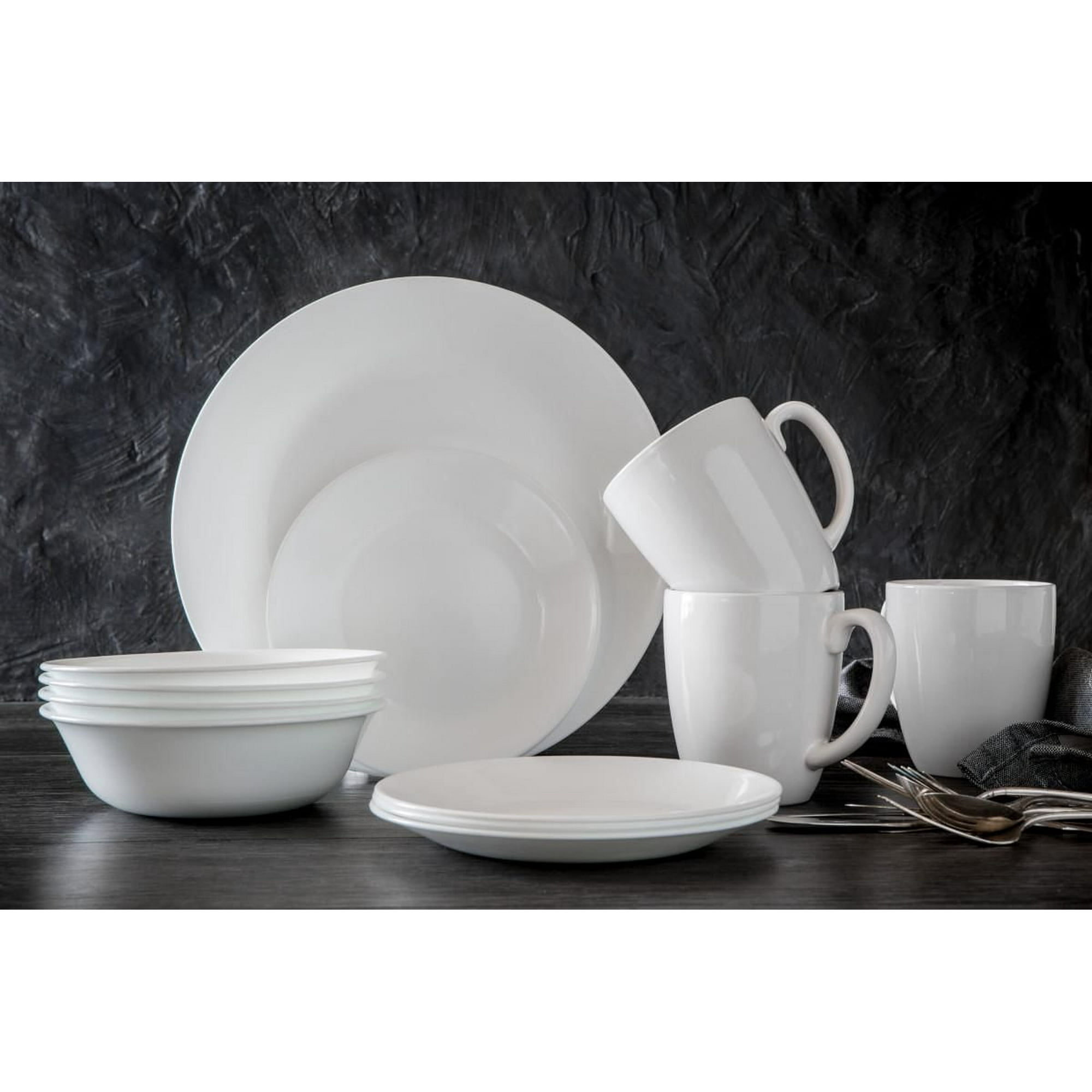 Corelle® Winter Frost White Dinnerware Set 16pc, Dinner Bread Bowl