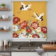 thumbnail image 5 of Peony Birds Sheer Curtains 54" Long, Farmhouse Japanese Budding Flowers Animals Light Filering Curtains, Breathable Simi Curtain Privacy Drapes for Kitchen Bathroom Nursery Small Window Treatment, 5 of 9