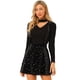 thumbnail image 1 of INSPIRE CHIC Minifalda con tirantes de patinadora en general de cintura alta elástica de terciopelo con estrellas para mujer Negro XL, 1 of 6