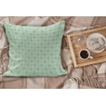 thumbnail image 2 of Mint Fluffy Throw Pillow Cushion Cover, Retro Disc Shaped Inner Circles with Nostalgic Featured Geometric Graphic, Decorative Square Accent Pillow Case, 36" x 36", Seafoam Almond Green, by Ambesonne, 2 of 5