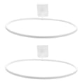 thumbnail image 1 of Milisten 2Pcs White Iron Basketball Holder Convenient Space Saving Display and Storage Rack, 1 of 7