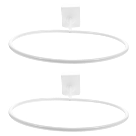 WORGEOUS 2-Pack White Basketball Display Brackets 14x25CM Caps Door Mount Rack for Basketball Showcases