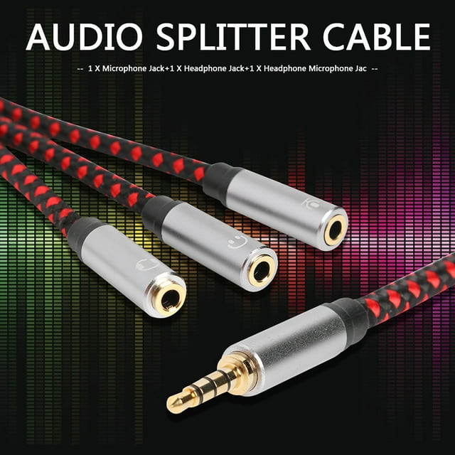 3.5 mm Aux Audio Cable Cord Clear Sound Quality Extension Cord for PC Gaming Headset Accessories