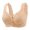 1Beige, variant on Xijirk Women Bra with Front Button Fastener Lace Decorated Neckline Wide Sleeveless Shoulder Strap and Textured Outer Layer for Daily Rest and Indoor Wear Occasion,2Beige,38