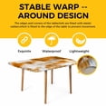 thumbnail image 4 of Orange Grey Table Cloths for 4 Foot Rectangle Tables, Vintage Minimalist Abstract Gradient Art Patio Waterproof Elastic Fitted Tablecloths, Washable Rectangular Table Cover for Camping, 4 of 8