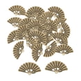 thumbnail image 3 of 50 piezas de abalorios Vintage en , colgantes semicircures para manualidades DIY, horquil, , colr, fabricación Bronce antiguo Macarena Encantos en forma de abanico, 3 of 7