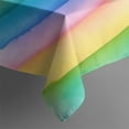 thumbnail image 5 of Colorful Watercolor Stripe Pattern Square Tablecloth,Waterproof Square Table Cover,Wipeable Spillproof Washable Table Cover for Home Kitchen Party Decor 52"x52"(132x132cm), 5 of 6