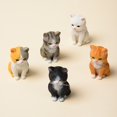 thumbnail image 4 of Dserhfy Cat Ornament Resin Statue Handmade Realistic Cat Figurine Home Office Desktop Living Room Decoration, 4 of 8