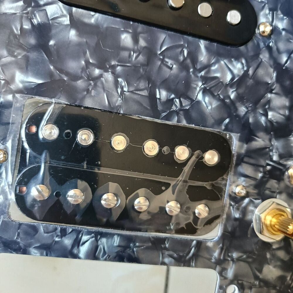 HSH Prewired Guitar Strat Pickguard Set Ainico 5 Humbucker Pickups Coil Splitting Switch Multi Switch Harnesses ,For Fender ST Electric Guitar Part Replacement