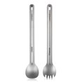 thumbnail image 1 of Juego de Cuchara y Cubiertos Spork Mango Largo Titanio Ultraligero yeacher  Cuchara de titanio, 1 of 7