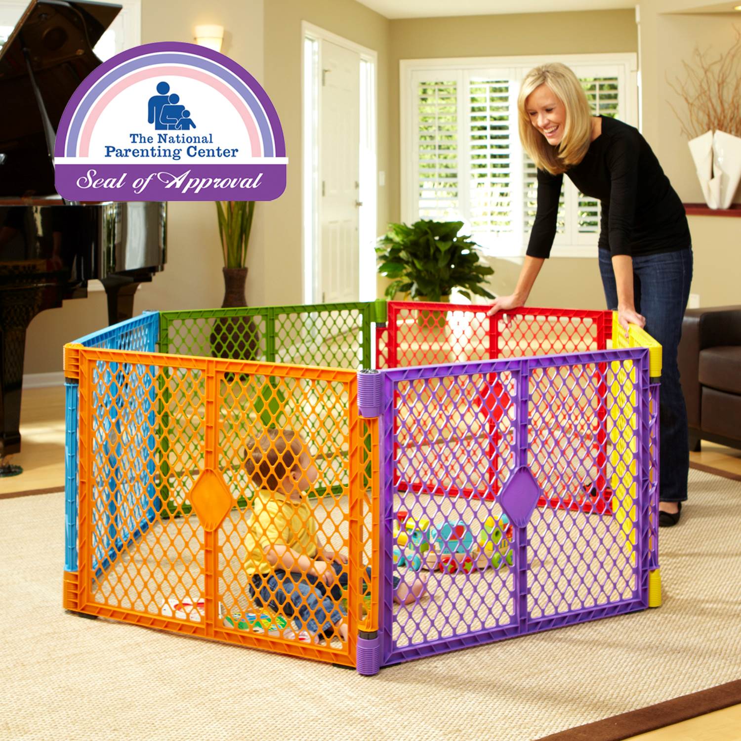 Toddleroo by North States Superyard Colorplay Baby Play Yard, Multicolor Plastic - image 3 of 7