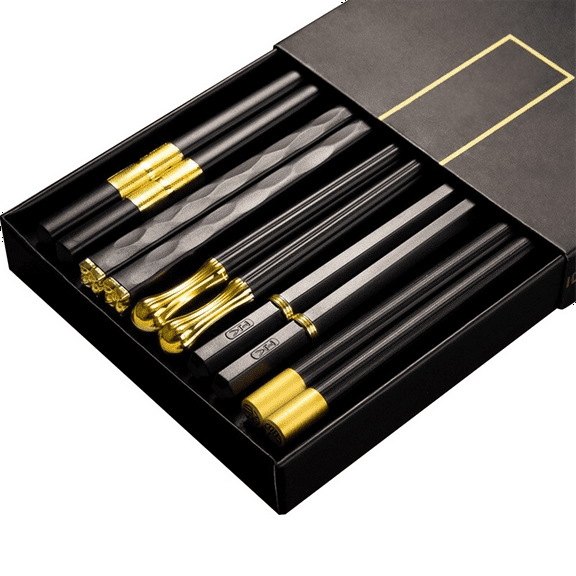 5 Pairs Chopsticks Reusable Dishwasher Washable Food Grade Non Slip Easy to Use