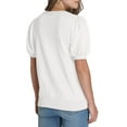 thumbnail image 6 of Ronuti Women's Puff Short Sleeve Sweater Tops 2026 Summer Fall Trendy Knit Crew Neck Casual T Shirts Blouses, 6 of 9