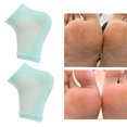 thumbnail image 2 of 1 Set Gel Heel Socks Woolen Toeless Comfortable Open Toe Silicone Beauty Hosiery Spa Experience Adjustable Kit for Summer Night Mesh Mint, 2 of 9
