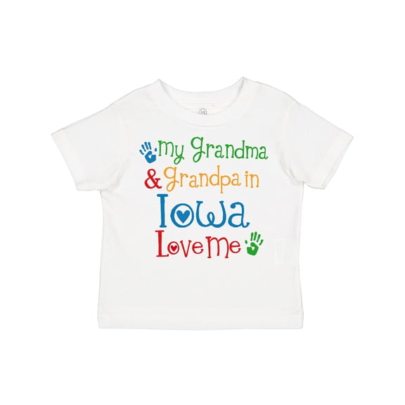Inktastic Iowa Grandma Grandpa Loves Me Boys or Girls Toddler T-Shirt