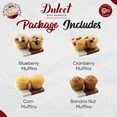 thumbnail image 6 of Dulcet Gift Baskets Muffins Assortment Thinking of You Tin, Fresh and Delicious Cranberry, Corn, Blueberry and Banana Flavors, Ideal for Desserts, Breakfasts For Men and Women With Prime Delivery, 6 of 7