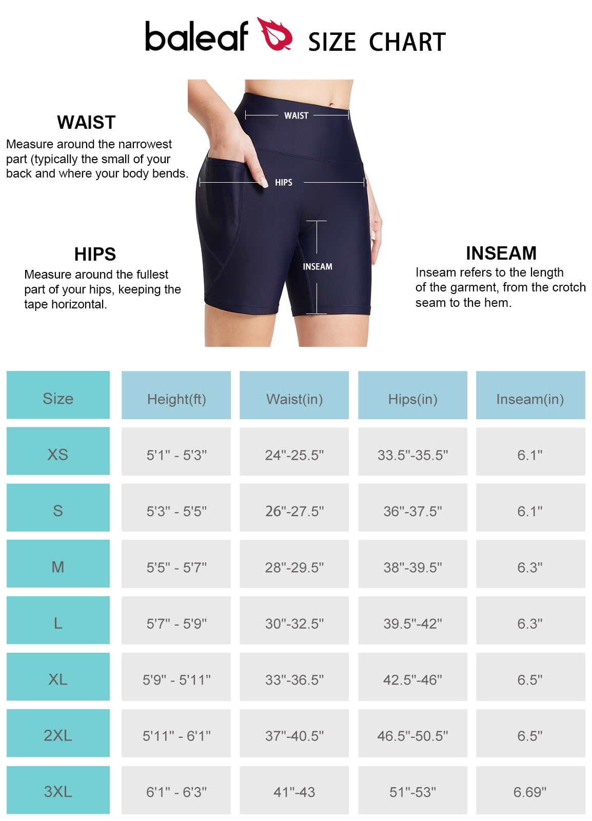 BALEAF Swim Shorts Women Bathing Suit Bottoms 6" Modest Swimsuits Tankini Tummy Control Board Shorts Swimwear High Waisted Biker Shorts Boyshorts Navy Blue 3XL