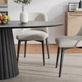 thumbnail image 6 of MAYEERTY 67x33.5x30 Modern Oval Dining Table for 6, Mid-Century Kitchen Table for Dining Room Kitchen, Black, 6 of 10