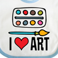 thumbnail image 4 of Inktastic Painting I Love Art Boys or Girls Baby Bib, 4 of 4