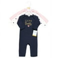 thumbnail image 2 of Hudson Baby Infant Girl Cotton Coveralls, Girl Daddy Pink Navy, 6-9 Months, 2 of 5