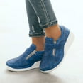 thumbnail image 4 of Tawop Shoes Women Womens Shoes Casual Wedge Sneaker Blue Size 4.5, 4 of 9