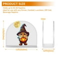thumbnail image 5 of JSTEL Halloween Gnome Napkin Holder for Table Cocktail Farmhouse, Paper Napkins Dispenser for Home Kitchen Coffee Shop Dining Room Decor, 5 of 9