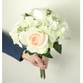 thumbnail image 3 of Admired By Nature 9 Stems Artificial Rose Hydrangea Mixed Bouquet, Cream/Pink, 3 of 4
