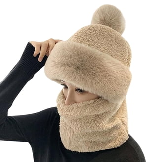 Women\'s Two-Piece Set Windproof Warm Balaclava Visor Hat ZUARFY Men Women Winter Knitted Balaclava Beanie Hat with  main image 3